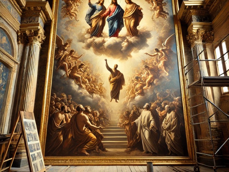 Il Restauro della “Santissima Trinità, Santo e le Anime Purganti” presso la Collegiata di San Medardo ad&nbsp;Arcevia