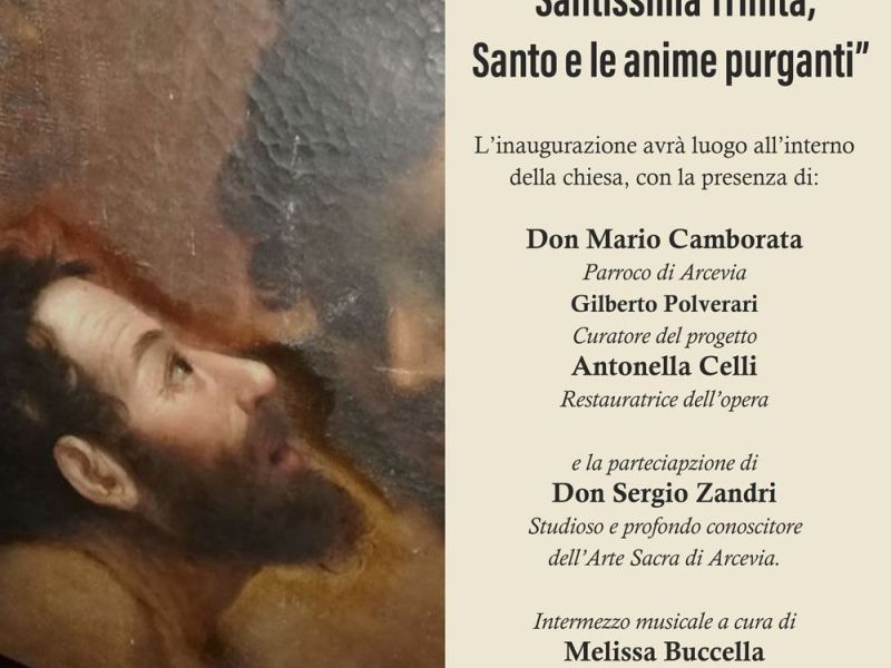 Il Restauro della “Santissima Trinità, Santo e le Anime Purganti” presso la Collegiata di San Medardo ad&nbsp;Arcevia