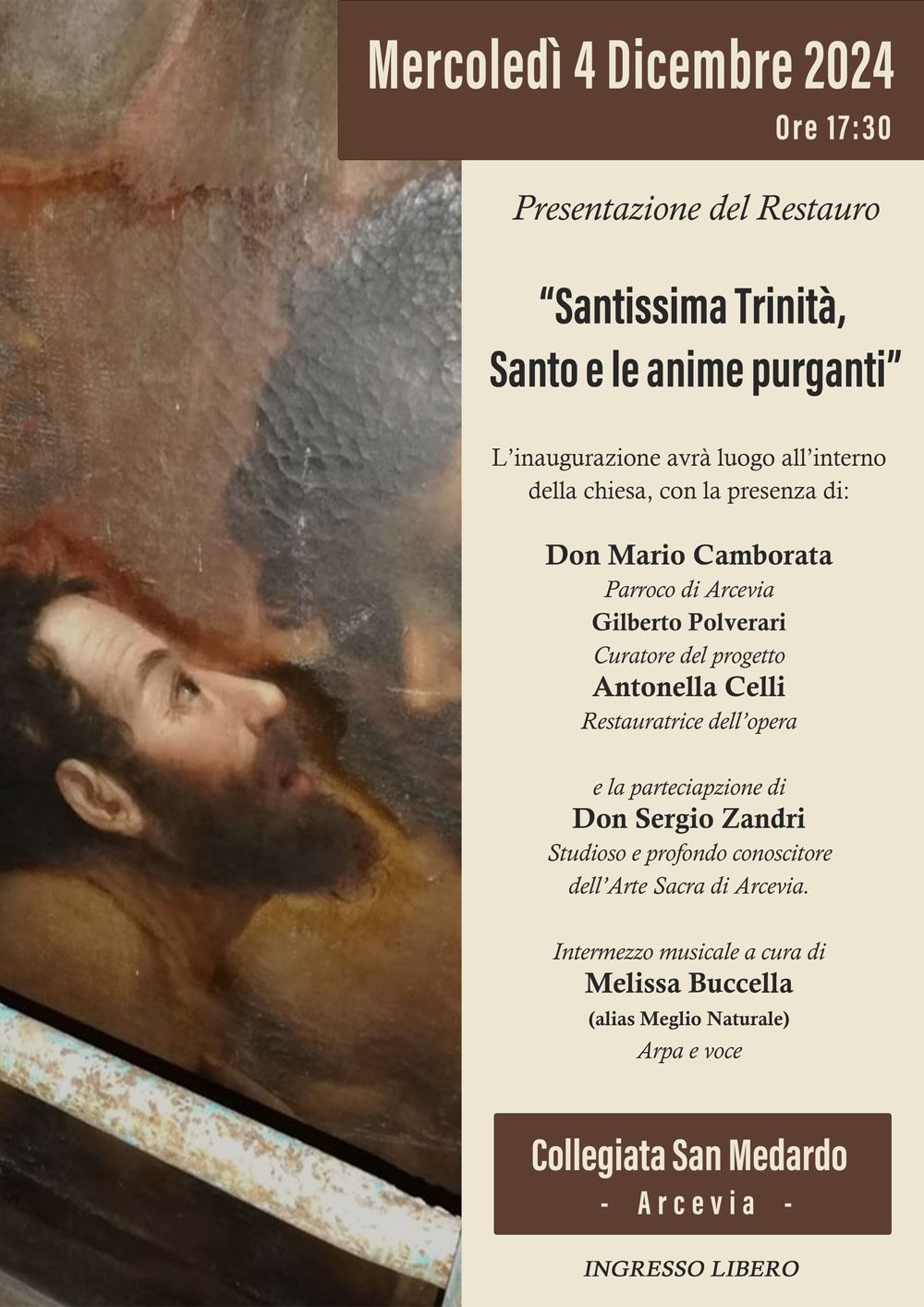 Il Restauro della “Santissima Trinità, Santo e le Anime Purganti” presso la Collegiata di San Medardo ad&nbsp;Arcevia